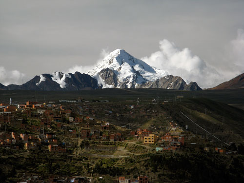 Mt. Illimani La Pazi kohal - 6402m (klikka, et suurendada)