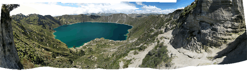 Ecuadori maastikud (4) - Quilotoa, järv otse kraatris